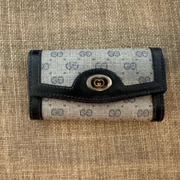 Gucci Vintage Navy Key Holder Folding - Picture 2 of 5
